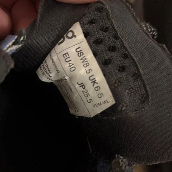 On Running Womens Black and Blue Athletic Shoes - Picture 5 of 5